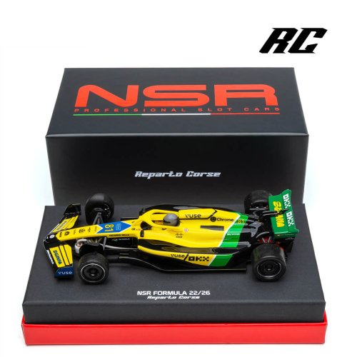(image for) NSR 0540RCW-IL Formula 22/26 Arton Senna Tribute Livery No.81 - Oscar Piastri - "Reparto Corse" Race Setup for Wooden Tracks Tracks