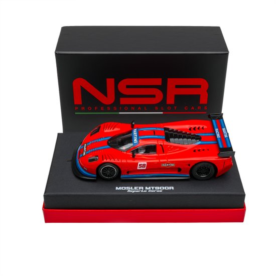 (image for) NSR 0558RCP-AW Mosler MT900R Martini Livery Red No.58 - "Reparto Corse" Race Setup for Plastic Tracks