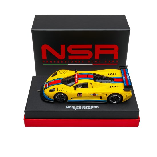 (image for) NSR 0559RCW-SW Mosler MT900R Martini Livery Yellow No.59 - "Reparto Corse" Race Setup for Wooden Tracks
