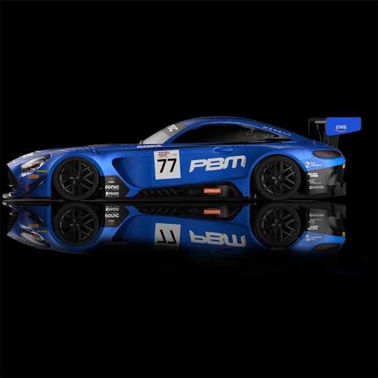(image for) NSR 0650SW Mercedes AMG GT3 EVO HRT Fanatec 2023 No.77, Blue - Pre-order