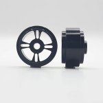 (image for) Staffs STAFFS184 Four Spoke Aluminum Wheels Black 15.8 x 8.5mm (x2)