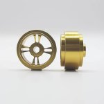 (image for) Staffs STAFFS185 Four Spoke Aluminum Wheels Gold 15.8 x 8.5mm (x2)