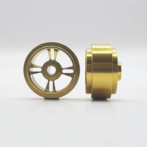 (image for) Staffs STAFFS185 Four Spoke Aluminum Wheels Gold 15.8 x 8.5mm (x2)