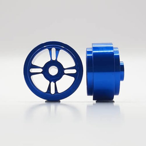 (image for) Staffs STAFFS186 Four Spoke Aluminum Wheels Blue 15.8 x 8.5mm (x2)