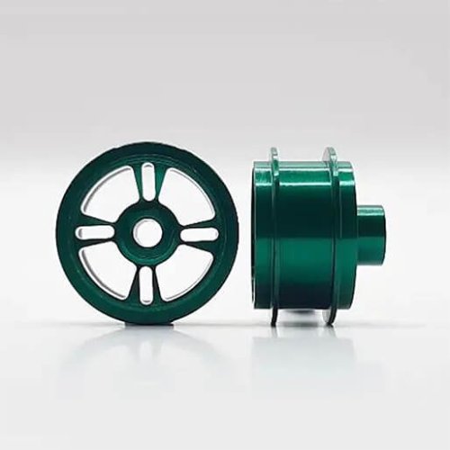(image for) Staffs STAFFS190 Four Spoke Aluminum Air Wheels Green 15.8 x 8.5mm (x2)