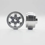(image for) Staffs STAFFS191 Six Spoke Aluminum Wheels Silver 15.8 x 8.5mm (x2)