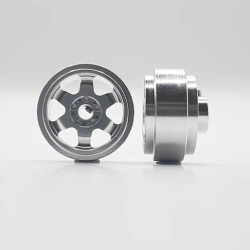 (image for) Staffs STAFFS191 Six Spoke Aluminum Wheels Silver 15.8 x 8.5mm (x2)