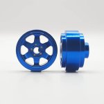 (image for) Staffs STAFFS194 Six Spoke Aluminum Wheels Blue 15.8 x 8.5mm (x2)