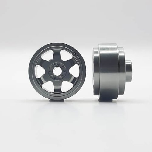(image for) Staffs STAFFS196 Six Spoke Aluminum Wheels Grey 15.8 x 8.5mm (x2)