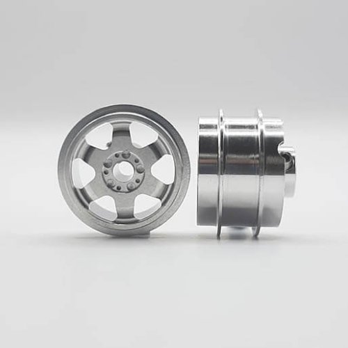 (image for) Staffs STAFFS199 Six Spoke Aluminum Air Wheels Silver 15.8 x 10mm (x2)