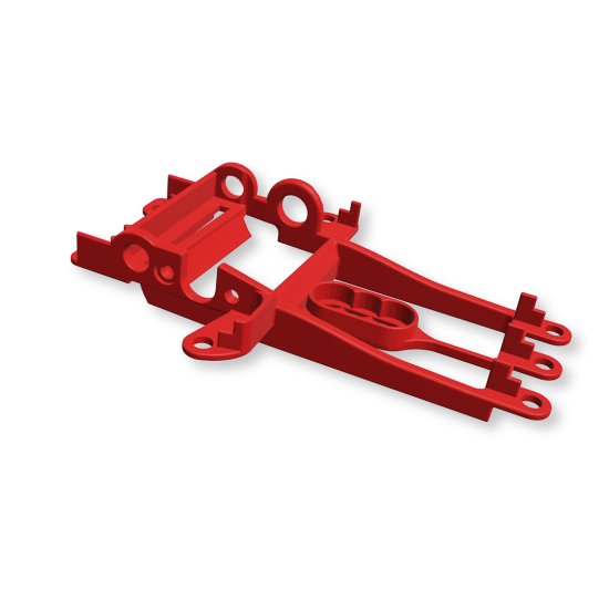 (image for) NSR 1329 Sidewinder Motor Mount for Long Can Motors (Hypercar) offset +1mm Extrahard Red