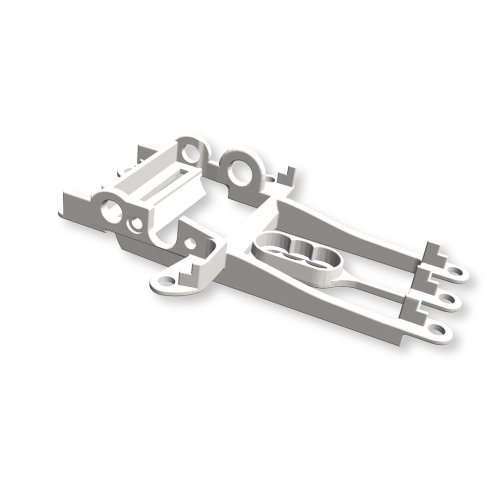 (image for) NSR 1330 Sidewinder Motor Mount for Long Can Motors (Hypercar) offset +1mm Hard White