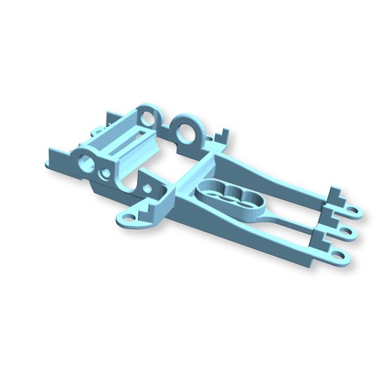 (image for) NSR 1332 Sidewinder Motor Mount for Long Can Motors (Hypercar) offset +1mm Soft Blue