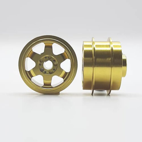 (image for) Staffs STAFFS200 Six Spoke Aluminum Air Wheels Gold 15.8 x 10mm (x2)