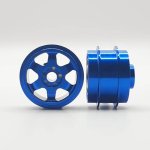 (image for) Staffs STAFFS202 Six Spoke Aluminum Air Wheels Blue 15.8 x 10mm (x2)
