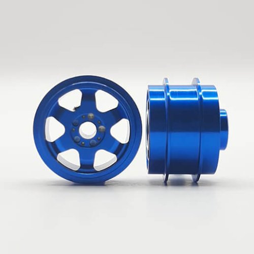 (image for) Staffs STAFFS202 Six Spoke Aluminum Air Wheels Blue 15.8 x 10mm (x2)