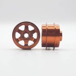 (image for) Staffs STAFFS206 Six Spoke Aluminum Air Wheels Orange 15.8 x 10mm (x2)