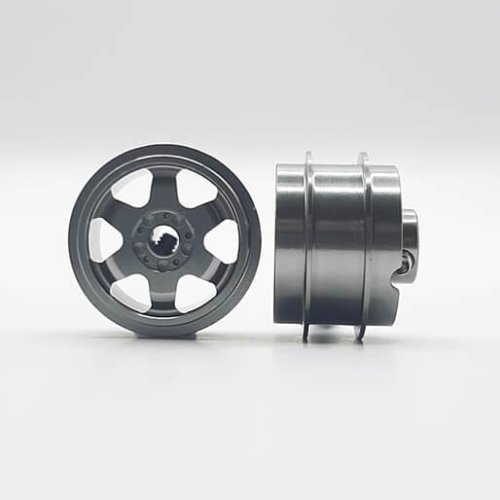 (image for) Staffs STAFFS204 Six Spoke Aluminum Air Wheels Grey 15.8 x 10mm (x2)