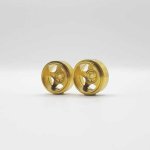 (image for) Staffs STAFFS272 Five Spoke Deep Dish Aluminum Wheel Gold 15.8 x 8.5mm (x2)