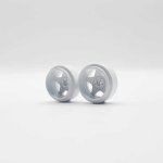 (image for) Staffs STAFFS277 Five Spoke Deep Dish Aluminum Wheel White 15.8 x 8.5mm (x2)