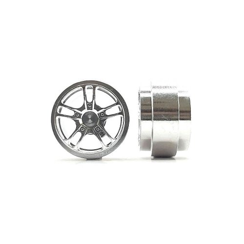 (image for) Staffs STAFFS359 Twin 5 Spoke Aluminum Wheels Silver 15.8 x 10mm (x2)