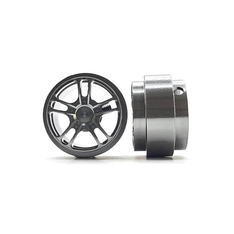 (image for) Staffs STAFFS364 Twin 5 Spoke Aluminum Wheels Grey 15.8 x 10mm (x2)