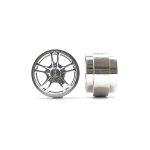 (image for) STAFFS359 Twin 5 Spoke Aluminum Wheels Silver 15.8 x 10mm (x2)