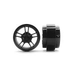(image for) STAFFS361 Twin 5 Spoke Aluminum Wheels Black 15.8 x 10mm (x2)