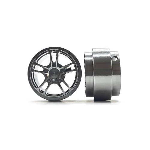 (image for) STAFFS364 Twin 5 Spoke Aluminum Wheels Grey 15.8 x 10mm (x2)