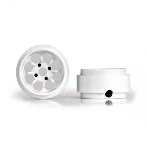 (image for) Staffs STAFFS98 Minilite Style Aluminum Wheels White 15.8 x 8.5mm (x2)