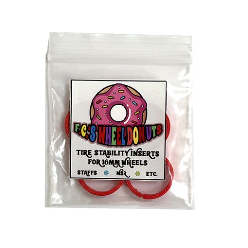 (image for) FC's FCSWHEELDONUTS16MM Wheel Stability Inserts 16 mm, Red (x4)