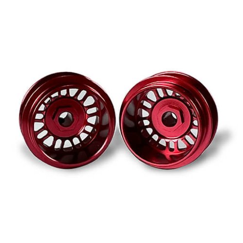 (image for) Staffs STAFFS112 BBS Style Deep Dish Aluminum Air Wheels Red 15.8 x 10mm (x2)