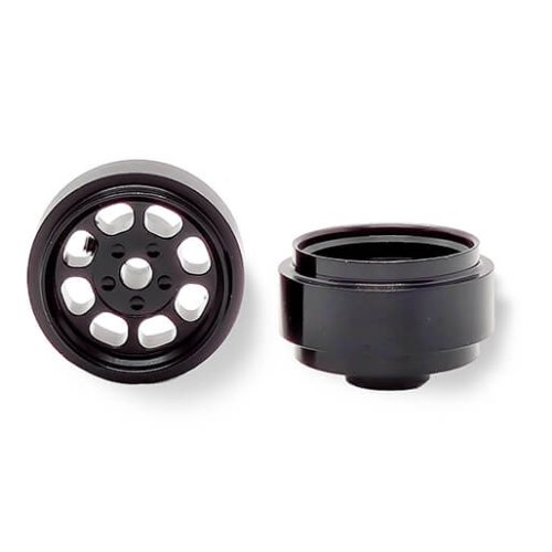 (image for) Staffs STAFFS78 Eight Spoke Aluminum Wheels Black 15.8 x 8.5mm (x2)