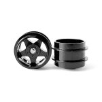 (image for) Staffs STAFFS03 Five Spoke Aluminum Air Wheels Black 15.8 x 10mm (x2)