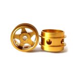 (image for) Staffs STAFFS05 Five Spoke Aluminum Air Wheels Gold 15.8 x 10mm (x2)