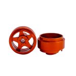 (image for) Staffs STAFFS129 Five Spoke Aluminum Wheels Orange 15.8 x 8.5mm (x2)