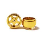 (image for) Staffs STAFFS14 Five Spoke Aluminum Wheels Gold 15.8 x 8.5mm (x2)