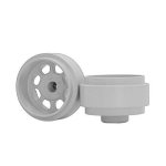 (image for) Staffs STAFFS166 Classic Deep Dish Aluminum Wheels White 15.8 x 8.5mm (x2)