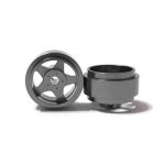 (image for) Staffs STAFFS22 Five Spoke Aluminum Wheels Grey 15.8 x 8.5mm (x2)
