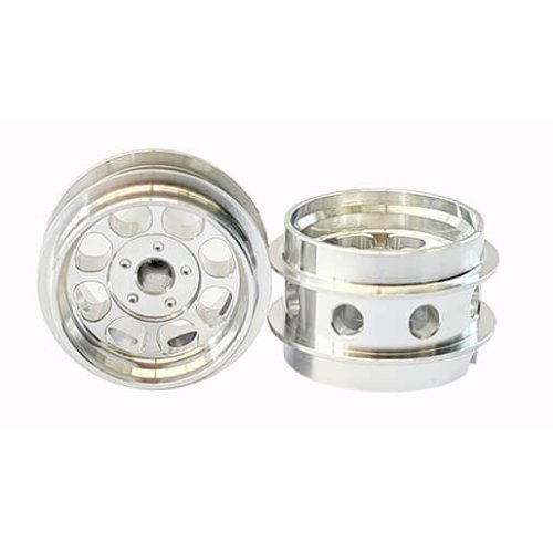 (image for) Staffs STAFFS83 Eight Spoke Aluminum Air Wheels Silver 15.8 x 10mm (x2)