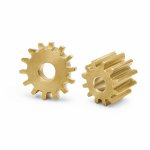 (image for) Scaleauto SC-1097A70 Brass Pinion 14 tooth for 2mm motor shaft, ø7,0mm (x2)