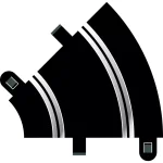 (image for) Scalextric C8202 R1 Curve 45 degrees, x2
