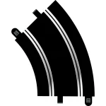 (image for) Scalextric C8206 R2 Curve 45 degrees, x2