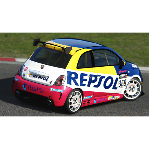 NSR 0338SW Abarth 500 Assetto Corsa Repsol Blue No.368 NSR 0338SW Abarth 500 Assetto Corsa Repsol Blue No.368