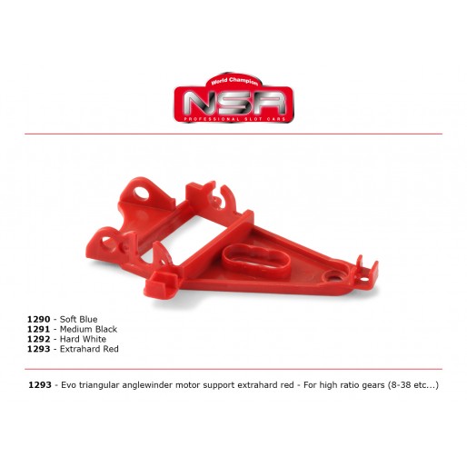 NSR1293 NSR Triangular AW Motor Mount High Gear Ratio ExHard Red NSR1293 NSR Triangular AW Motor Mount High Gear Ratio ExHard Red