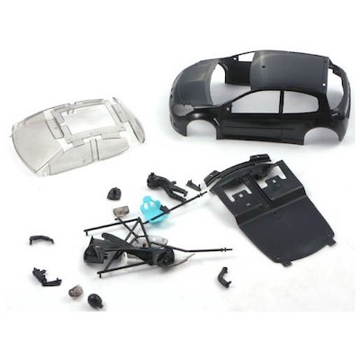 White NSR 1328W Renault Clio Cup Ultralight Body Kit 