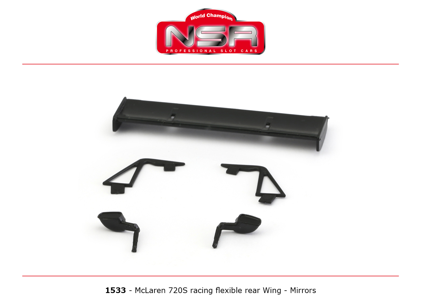 NSR 1533 Mclaren 720S Racing Flexible Rear Wing and Mirrors