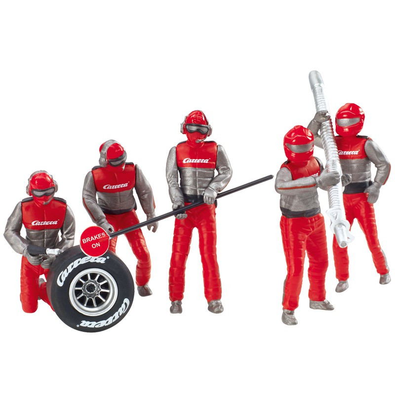 Carrera 21131 Set of Mechanics Figures, Red Carrera 21131 Set of Mechanics Figures, Red