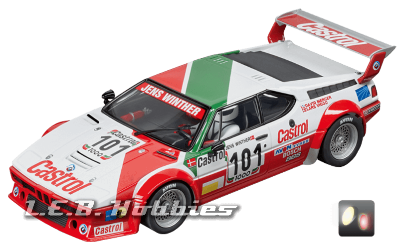 23842 Carrera D124 BMW M1 Procar, Team Castrol Denmark, No.101 23842 Carrera D124 BMW M1 Procar, Team Castrol Denmark, No.101