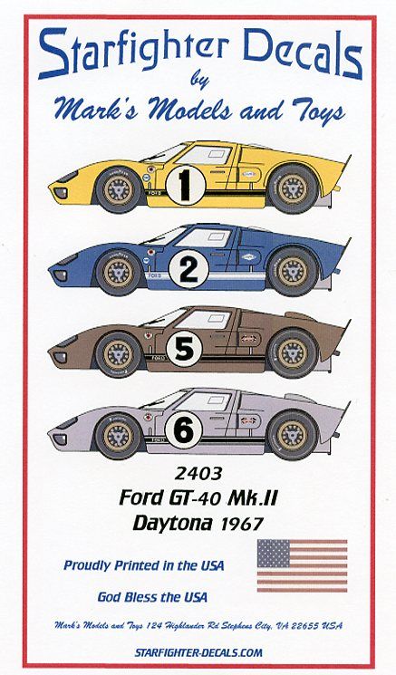 Calcas Ford MkIV Le Mans Test 1967 1:32 1:24 1:43 1:18 64 87  GT40 MkII decals 